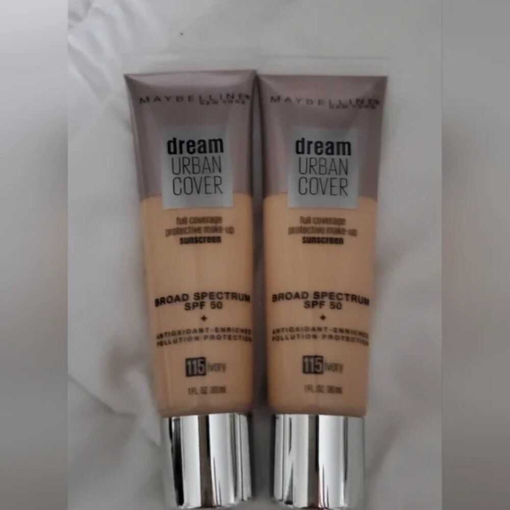 Maybelline Dream Urban Cover SPF 50 Broad Spectrum Full Coverage Sunscreen NEW